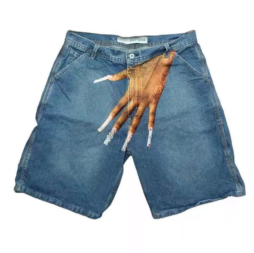 Hand Print Denim